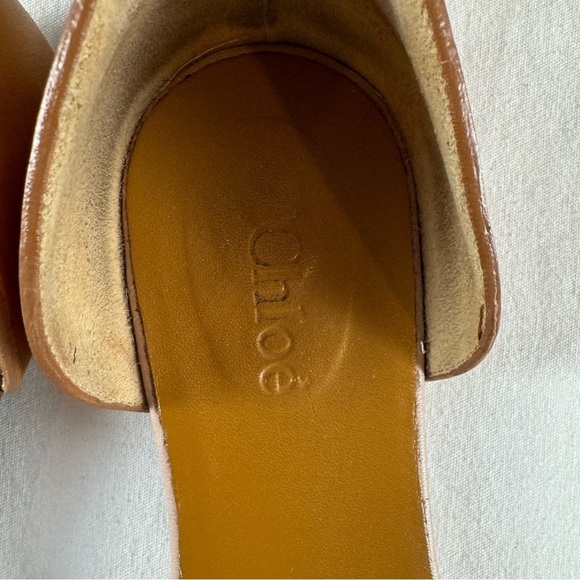 Chloe’ Gala Leather Strap Sandals in Pastel Blush‎ Size 6 with Box - Picture 11 of 13